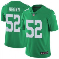 Nike Philadelphia Eagles #52 Asantay Brown Green Men's Stitched NFL Limited Rush Jersey