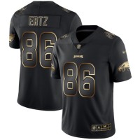 Nike Philadelphia Eagles #86 Zach Ertz Black/Gold Men's Stitched NFL Vapor Untouchable Limited Jersey