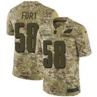 Nike Philadelphia Eagles #58 LJ Fort Camo Men's Stitched NFL Limited 2018 Salute To Service Jersey