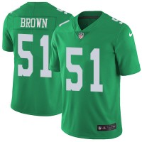 Nike Philadelphia Eagles #51 Zach Brown Green Men's Stitched NFL Limited Rush Jersey