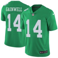 Nike Philadelphia Eagles #14 Kenneth Gainwell Green Men's Stitched NFL Limited Rush Jersey