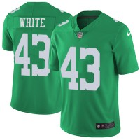 Nike Philadelphia Eagles #43 Kyzir White Green Men's Stitched NFL Limited Rush Jersey