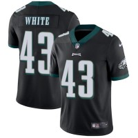 Nike Philadelphia Eagles #43 Kyzir White Black Alternate Men's Stitched NFL Vapor Untouchable Limited Jersey