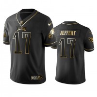 Nike Philadelphia Eagles #17 Alshon Jeffery Black Golden Limited Edition Stitched NFL Jersey