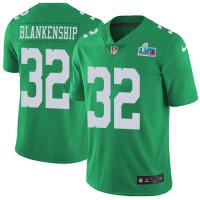 Nike Philadelphia Eagles #32 Reed Blankenship Green Super Bowl LVII Patch Men's Stitched NFL Limited Rush Jersey
