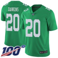 Nike Philadelphia Eagles #20 Brian Dawkins Green Men's Stitched NFL Limited Rush 100th Season Jersey