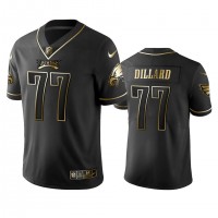 Nike Philadelphia Eagles #77 Andre Dillard Black Golden Limited Edition Stitched NFL Jersey