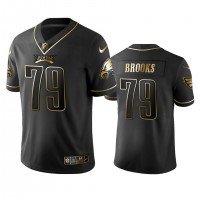 Nike Philadelphia Eagles #79 Brandon Brooks Black Golden Limited Edition Stitched NFL Jersey