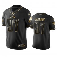 Nike Philadelphia Eagles #97 Malik Jackson Black Golden Limited Edition Stitched NFL Jersey