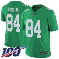 Nike Philadelphia Eagles #84 Greg Ward Jr. Green Men's Stitched NFL Limited Rush 100th Season Jersey