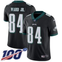 Nike Philadelphia Eagles #84 Greg Ward Jr. Black Alternate Men's Stitched NFL 100th Season Vapor Untouchable Limited Jersey