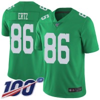 Nike Philadelphia Eagles #86 Zach Ertz Green Men's Stitched NFL Limited Rush 100th Season Jersey
