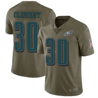 Nike Philadelphia Eagles #30 Corey Clement Olive Men's Stitched NFL Limited 2017 Salute To Service Jersey