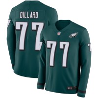 Nike Philadelphia Eagles #77 Andre Dillard Midnight Green Team Color Men's Stitched NFL Limited Therma Long Sleeve Jersey