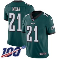 Nike Philadelphia Eagles #21 Jalen Mills Green Team Color Men's Stitched NFL 100th Season Vapor Untouchable Limited Jersey