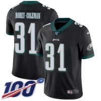 Nike Philadelphia Eagles #31 Nickell Robey-Coleman Black Alternate Men's Stitched NFL 100th Season Vapor Untouchable Limited Jersey