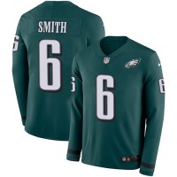 Nike Philadelphia Eagles #6 DeVonta Smith Green Team Color Men's Stitched NFL Limited Therma Long Sleeve Jersey