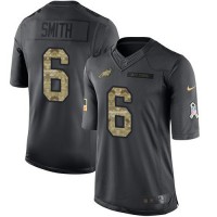 Nike Philadelphia Eagles #6 DeVonta Smith Black Men's Stitched NFL Limited 2016 Salute to Service Jersey