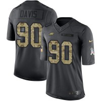 Nike Philadelphia Eagles #90 Jordan Davis Black Men's Stitched NFL Limited 2016 Salute to Service Jersey