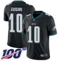 Nike Philadelphia Eagles #10 DeSean Jackson Black Alternate Men's Stitched NFL 100th Season Vapor Limited Jersey