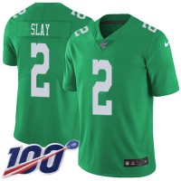 Nike Philadelphia Eagles #2 Darius Slay Green Men's Stitched NFL Limited Rush 100th Season Jersey