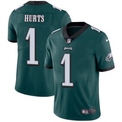 Nike Philadelphia Eagles #1 Jalen Hurts Green Team Color Men's Stitched NFL Vapor Untouchable Limited Jersey