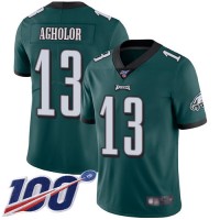Nike Philadelphia Eagles #13 Nelson Agholor Midnight Green Team Color Men's Stitched NFL 100th Season Vapor Limited Jersey