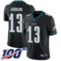Nike Philadelphia Eagles #13 Nelson Agholor Black Alternate Men's Stitched NFL 100th Season Vapor Limited Jersey