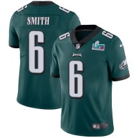 Nike Philadelphia Eagles #6 DeVonta Smith Green Team Color Super Bowl LVII Patch Men's Stitched NFL Vapor Untouchable Limited Jersey