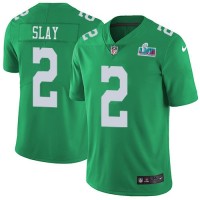 Nike Philadelphia Eagles #2 Darius Slay Green Super Bowl LVII Patch Men's Stitched NFL Limited Rush Jersey