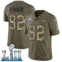 Nike Philadelphia Eagles #92 Reggie White Olive/Camo Super Bowl LII Men's Stitched NFL Limited 2017 Salute To Service Jersey