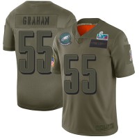 Nike Philadelphia Eagles #55 Brandon Graham Camo Super Bowl LVII Patch Men's Stitched NFL Limited 2019 Salute To Service Jersey
