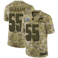 Nike Philadelphia Eagles #55 Brandon Graham Camo Super Bowl LVII Patch Men's Stitched NFL Limited 2018 Salute To Service Jersey