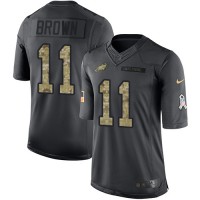 Nike Philadelphia Eagles #11 A.J. Brown Black Men's Stitched NFL Limited 2016 Salute to Service Jersey