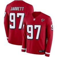 Nike Atlanta Falcons #97 Grady Jarrett Red Team Color Men's Stitched NFL Limited Therma Long Sleeve Jersey