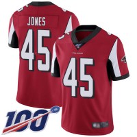 Nike Atlanta Falcons #45 Deion Jones Red Team Color Men's Stitched NFL 100th Season Vapor Limited Jersey