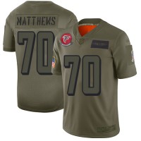 Nike Atlanta Falcons #70 Jake Matthews Camo Men's Stitched NFL Limited 2019 Salute To Service Jersey