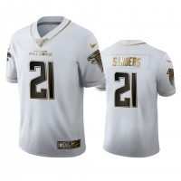 Atlanta Atlanta Falcons #21 Deion Sanders Men's Nike White Golden Edition Vapor Limited NFL 100 Jersey