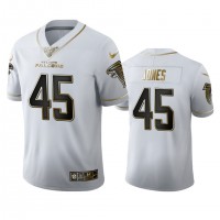 Atlanta Atlanta Falcons #45 Deion Jones Men's Nike White Golden Edition Vapor Limited NFL 100 Jersey
