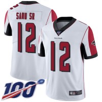 Nike Atlanta Falcons #12 Mohamed Sanu Sr White Men's Stitched NFL 100th Season Vapor Limited Jersey