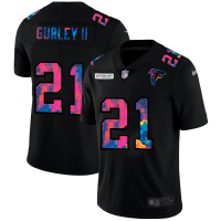 Atlanta Atlanta Falcons #21 Todd Gurley II Men's Nike Multi-Color Black 2020 NFL Crucial Catch Vapor Untouchable Limited Jersey