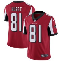 Nike Atlanta Falcons #81 Hayden Hurst Red Team Color Men's Stitched NFL Vapor Untouchable Limited Jersey