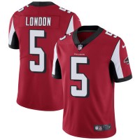 Nike Atlanta Falcons #5 Drake London Red Team Color Men's Stitched NFL Vapor Untouchable Limited Jersey