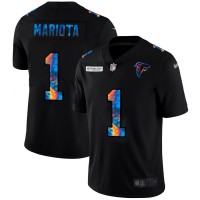 Atlanta Atlanta Falcons #1 Marcus Mariota Men's Nike Multi-Color Black 2020 NFL Crucial Catch Vapor Untouchable Limited Jersey