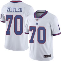 Nike New York Giants #70 Kevin Zeitler White Men's Stitched NFL Limited Rush Jersey