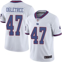 Nike New York Giants #47 Alec Ogletree White Men's Stitched NFL Limited Rush Jersey