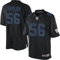 Nike New York Giants #56 Lawrence Taylor Black Men's Stitched NFL Impact Limited Jersey
