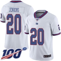Nike New York Giants #20 Janoris Jenkins White Men's Stitched NFL Limited Rush 100th Season Jersey