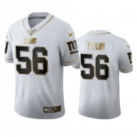 New York New York Giants #56 Lawrence Taylor Men's Nike White Golden Edition Vapor Limited NFL 100 Jersey