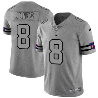New York New York Giants #8 Daniel Jones Men's Nike Gray Gridiron II Vapor Untouchable Limited NFL Jersey